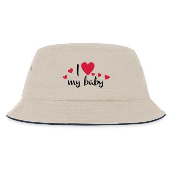 baby - Kids’ Bucket Hat - ecru/navy - Front