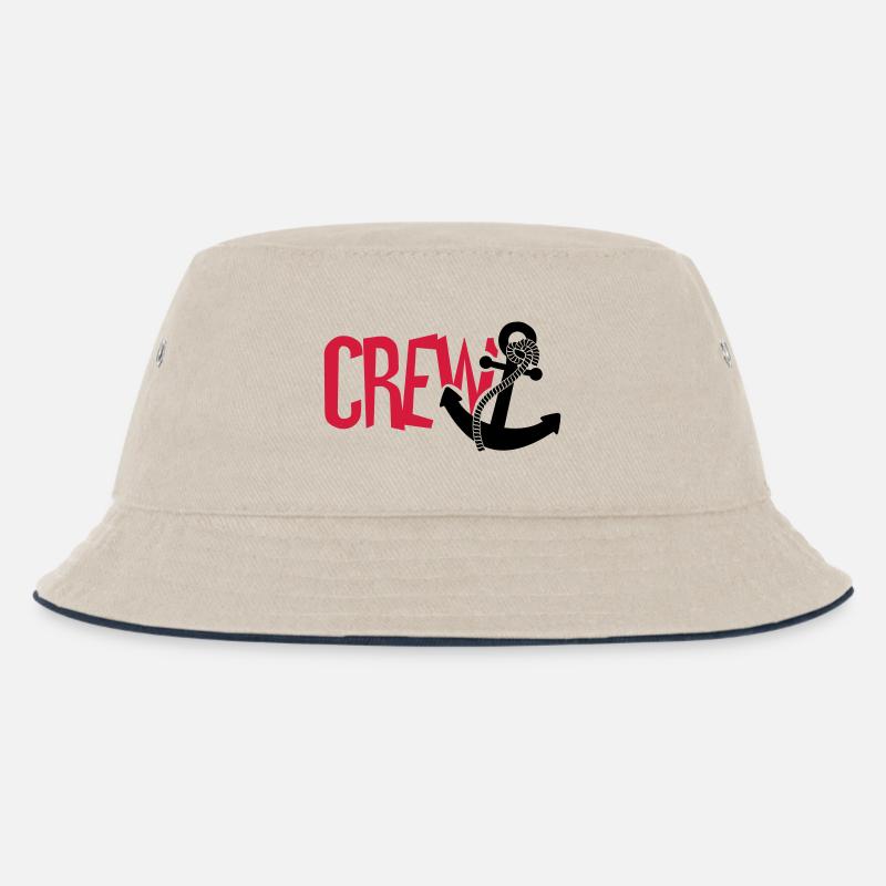 Crew Anker Matrose - Kinder Bucket Hat - Natur/Navy