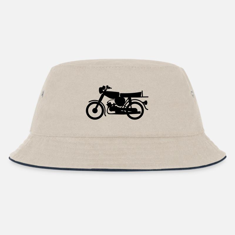 Simson ohne Fahrer - Kinder Bucket Hat - Natur/Navy