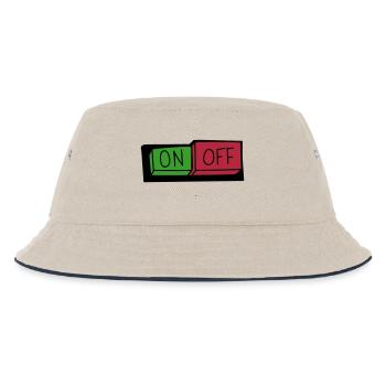 on und off button - Kinder Bucket Hat - Natur/Navy - Vorne