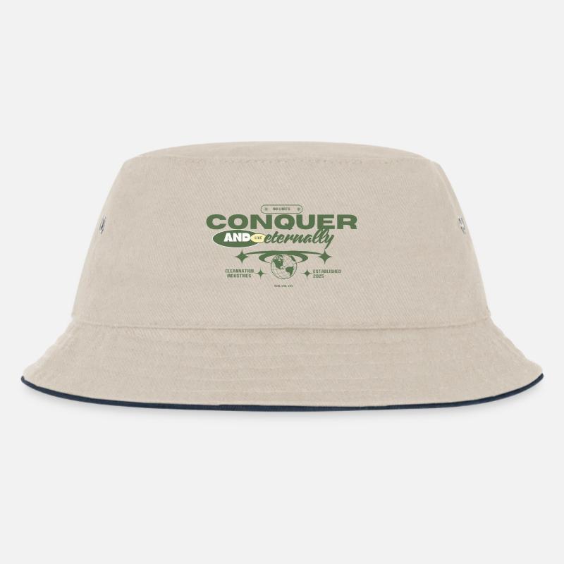 Erobern - Kinder Bucket Hat - Natur/Navy