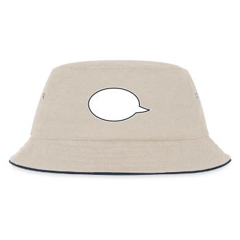 Speech Bubbles Comic Links - Kids’ Bucket Hat - ecru/navy - Front