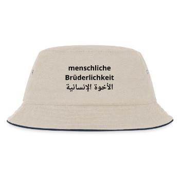 Menschliche Brüderlichkeit - Human Fraternity - Kinder Bucket Hat - Natur/Navy - Vorne