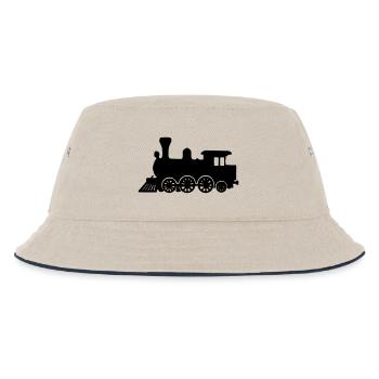 Zug Lokomotive - Kinder Bucket Hat - Natur/Navy - Vorne