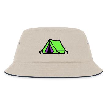 Icône du camping sous tente du festival - Bob Enfant - blanc cassé/bleu marine - Devant