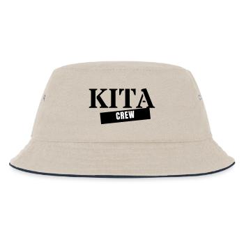 Kita Crew - Kindergarten Team Educator Gift - Kids’ Bucket Hat - ecru/navy - Front