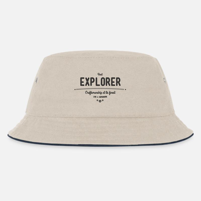 Best discovery using full body - Kids’ Bucket Hat - ecru/navy