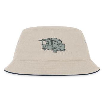 Imbisswagen Foodtruck 2 - Kinder Bucket Hat - Natur/Navy - Vorne