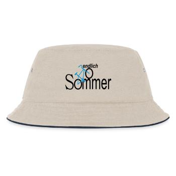 endlich sommer - Kinder Bucket Hat - Natur/Navy - Vorne
