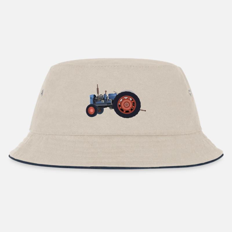 Traktor - Kinder Bucket Hat - Natur/Navy