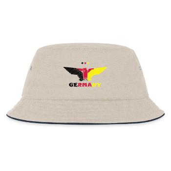 Deutschland Adler Germany colored - Kinder Bucket Hat - Natur/Navy - Vorne