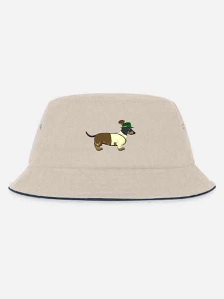 Der bayerische Dackel weißes Hemd - Kinder Bucket Hat - Natur/Navy
