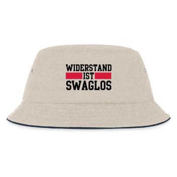 widerstand ist swaglos - Kinder Bucket Hat - Natur/Navy - Vorne