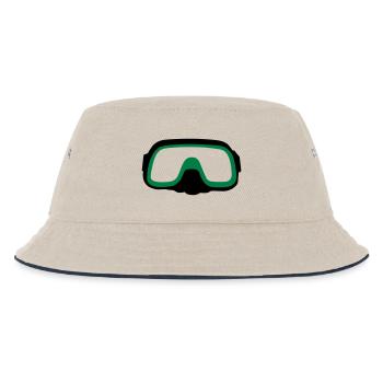Masque de plongée sous-marine - Bob Enfant - blanc cassé/bleu marine - Devant