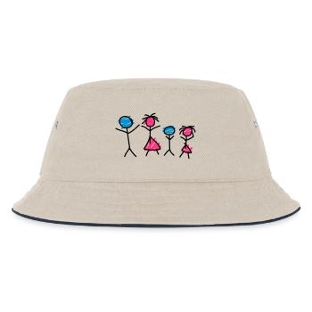 Family - Kids’ Bucket Hat - ecru/navy - Front