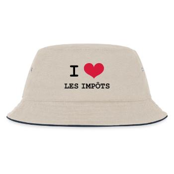 Ich liebe Steuern - Kinder Bucket Hat - Natur/Navy - Vorne