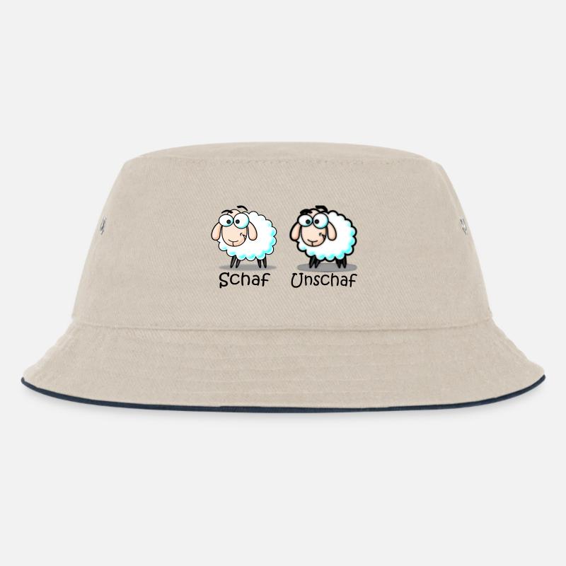 Schaf - Kinder Bucket Hat - Natur/Navy