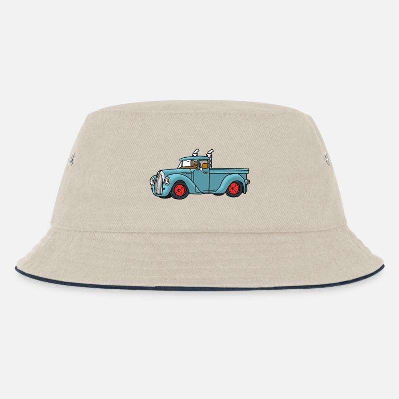 Pick Up - Kinder Bucket Hat - Natur/Navy