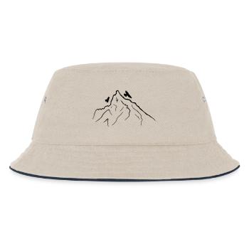 Mittenwald Viererspitze - Kinder Bucket Hat - Natur/Navy - Vorne
