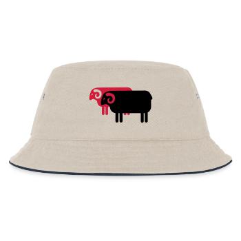Heidschnucken Lüneburger Heide - Kinder Bucket Hat - Natur/Navy - Vorne
