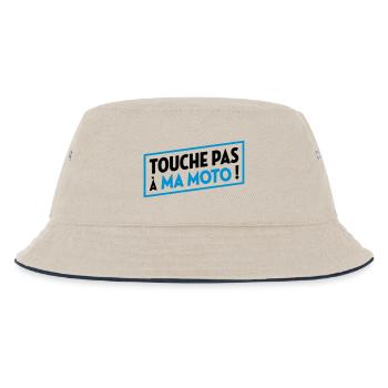 Moto / Motard / Motarde / Biker / Stunt / Cross - Bob Enfant - blanc cassé/bleu marine - Devant