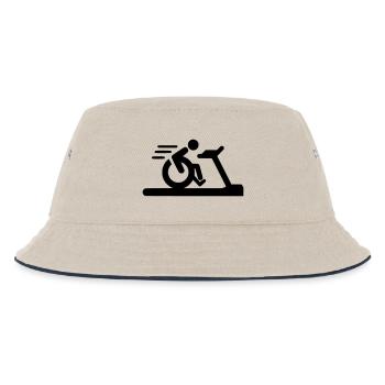 Fitness im Rollstuhl # - Kinder Bucket Hat - Natur/Navy - Vorne