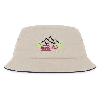 Holidays in the mountains - Kids’ Bucket Hat - ecru/navy - Front