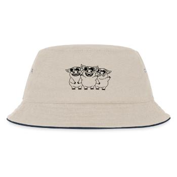 Équipe Lunettes de soleil Cool Pigs - Bob Enfant - blanc cassé/bleu marine - Devant