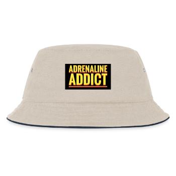 Adrenaline Addict Announcement - Kids’ Bucket Hat - ecru/navy - Front