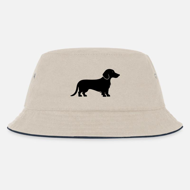 Dachshund Dackel - Kinder Bucket Hat - Natur/Navy