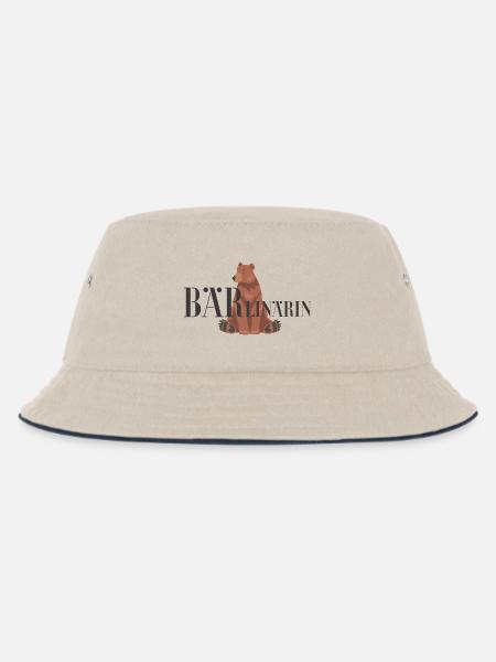 Bär Logo Illustration - Kinder Bucket Hat - Natur/Navy