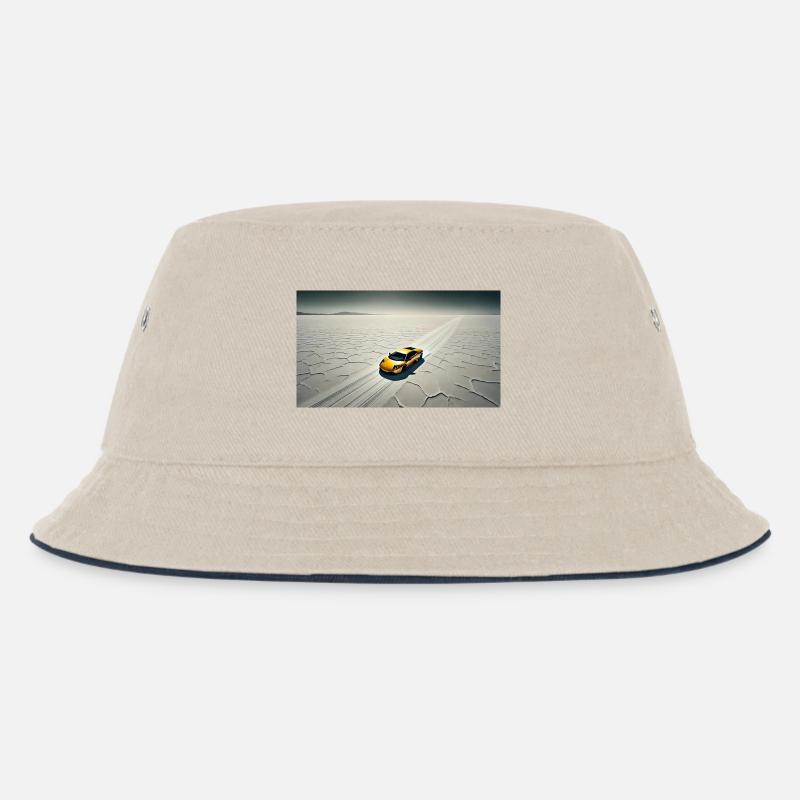 Auto - Kinder Bucket Hat - Natur/Navy