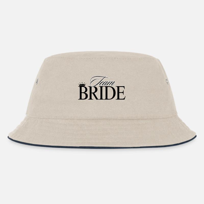 Team Bride! Personalisierbar - Kinder Bucket Hat - Natur/Navy