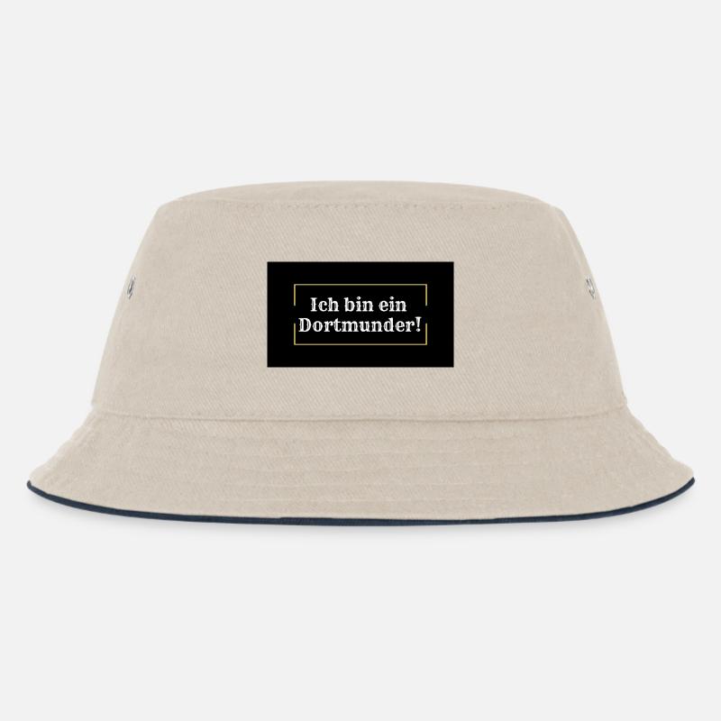 Dortmund 1# - Kinder Bucket Hat - Natur/Navy