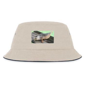 Robbenjunges auf Texel - Kinder Bucket Hat - Natur/Navy - Vorne