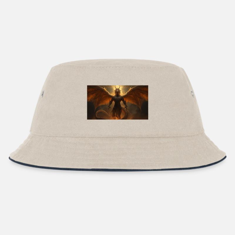 Der Drachenmensch - Kinder Bucket Hat - Natur/Navy