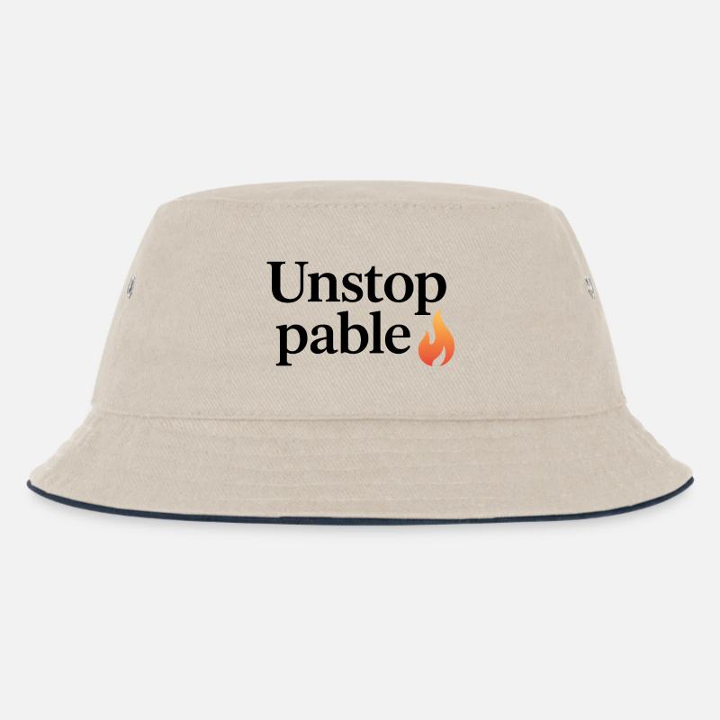 Unstoppable Flame  - Kinder Bucket Hat - Natur/Navy