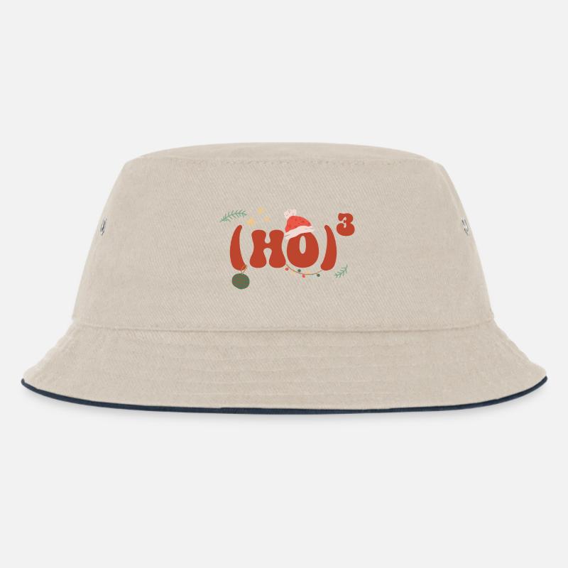Christmas Math Hohoho Math Formula Math - Kids’ Bucket Hat - ecru/navy