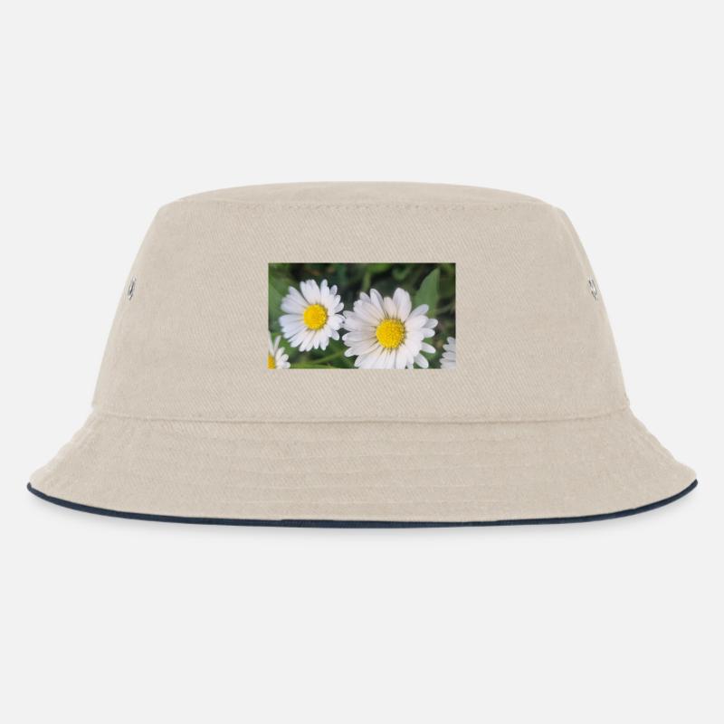 Gänseblümchen Frühlingsflair - Kinder Bucket Hat - Natur/Navy