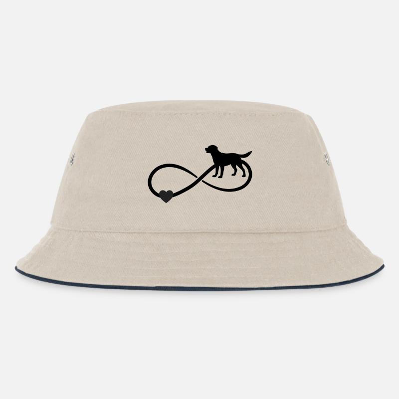 Labrador Unendlichkeitszeichen  - Kinder Bucket Hat - Natur/Navy