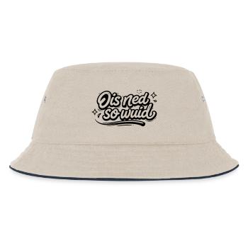 Ois ned so Wuid - Kids’ Bucket Hat - ecru/navy - Front