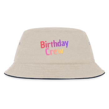 Birthday Crew - Kinder Bucket Hat - Natur/Navy - Vorne