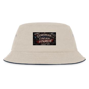 Gemeinsam statt Einsam #Familie - Kinder Bucket Hat - Natur/Navy - Vorne