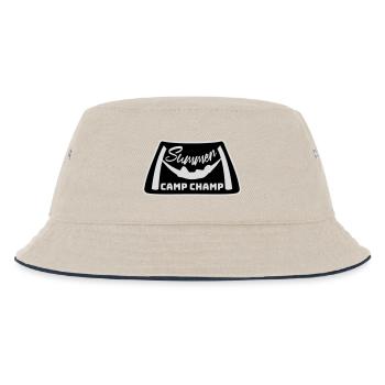 Summer Camp Champ Lustig Kinder Outdoor Abenteuer - Kinder Bucket Hat - Natur/Navy - Vorne