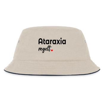 Unerschuetterlichkeit_Ataraxia_Gelassenheit - Kids’ Bucket Hat - ecru/navy - Front