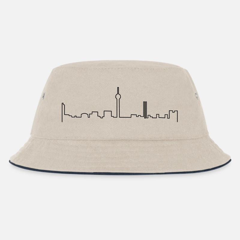 düsseldorf skyline - Kinder Bucket Hat - Natur/Navy