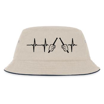 A HEART IS BEATING FOR DRUMS - Kids’ Bucket Hat - ecru/navy - Front