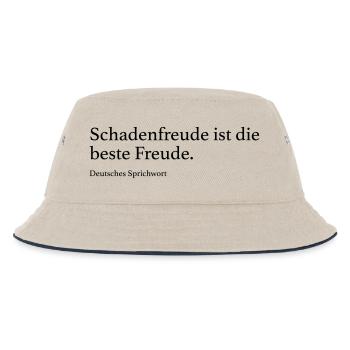 Schadenfreude ist die beste Freude. - Kinder Bucket Hat - Natur/Navy - Vorne