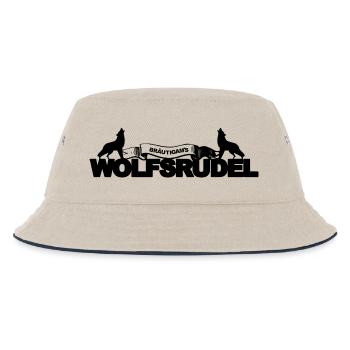 Bräutigam Wolfsrudel Junggesellenabschied Geschenk - Kinder Bucket Hat - Natur/Navy - Vorne