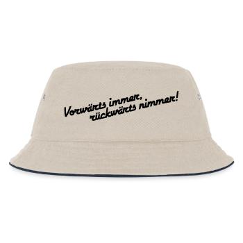 Vorwärts immer rückwärts nimmer alleinstehend - Kinder Bucket Hat - Natur/Navy - Vorne